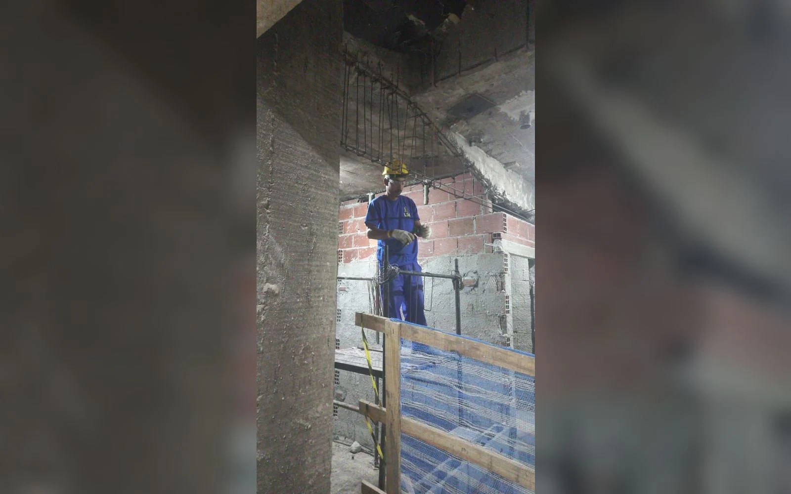 Registro 6 da equipe e dos serviços da LSA na obra de Copacabana Palace.
