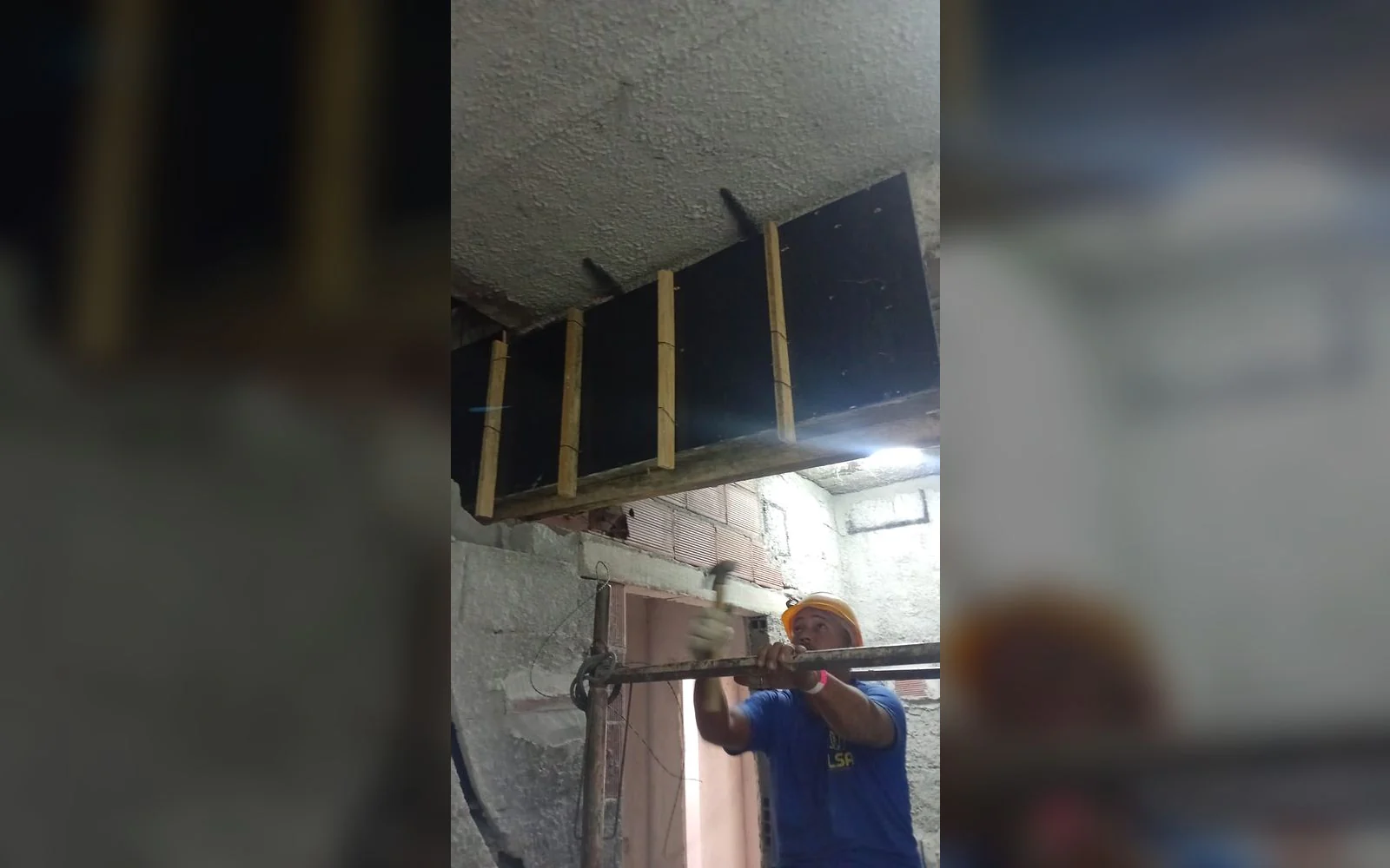 Registro 8 da equipe e dos serviços da LSA na obra de Copacabana Palace.