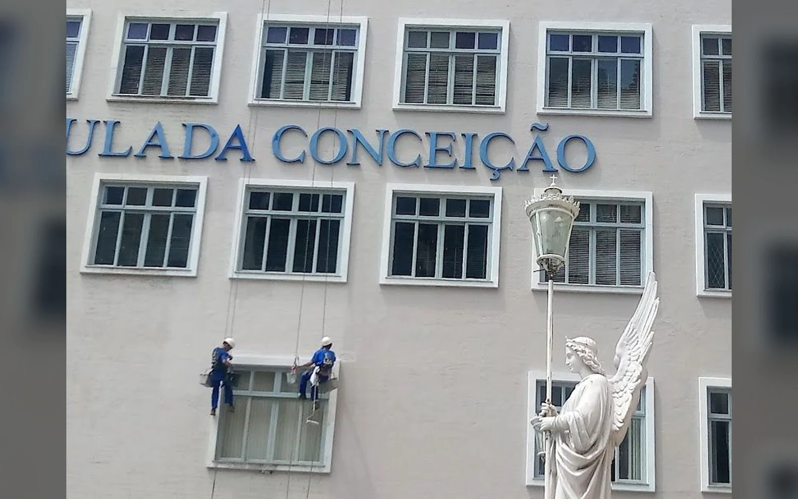 Registro 2 da equipe e dos serviços da LSA na obra de Colégio da Imaculada Conceição.