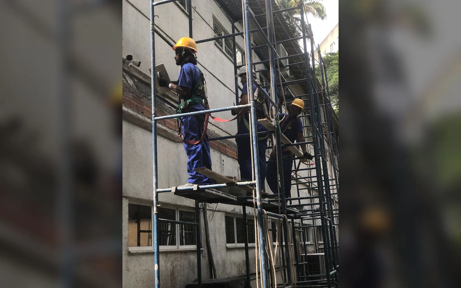 Registro 7 da equipe e dos serviços da LSA na obra de Colégio da Imaculada Conceição.