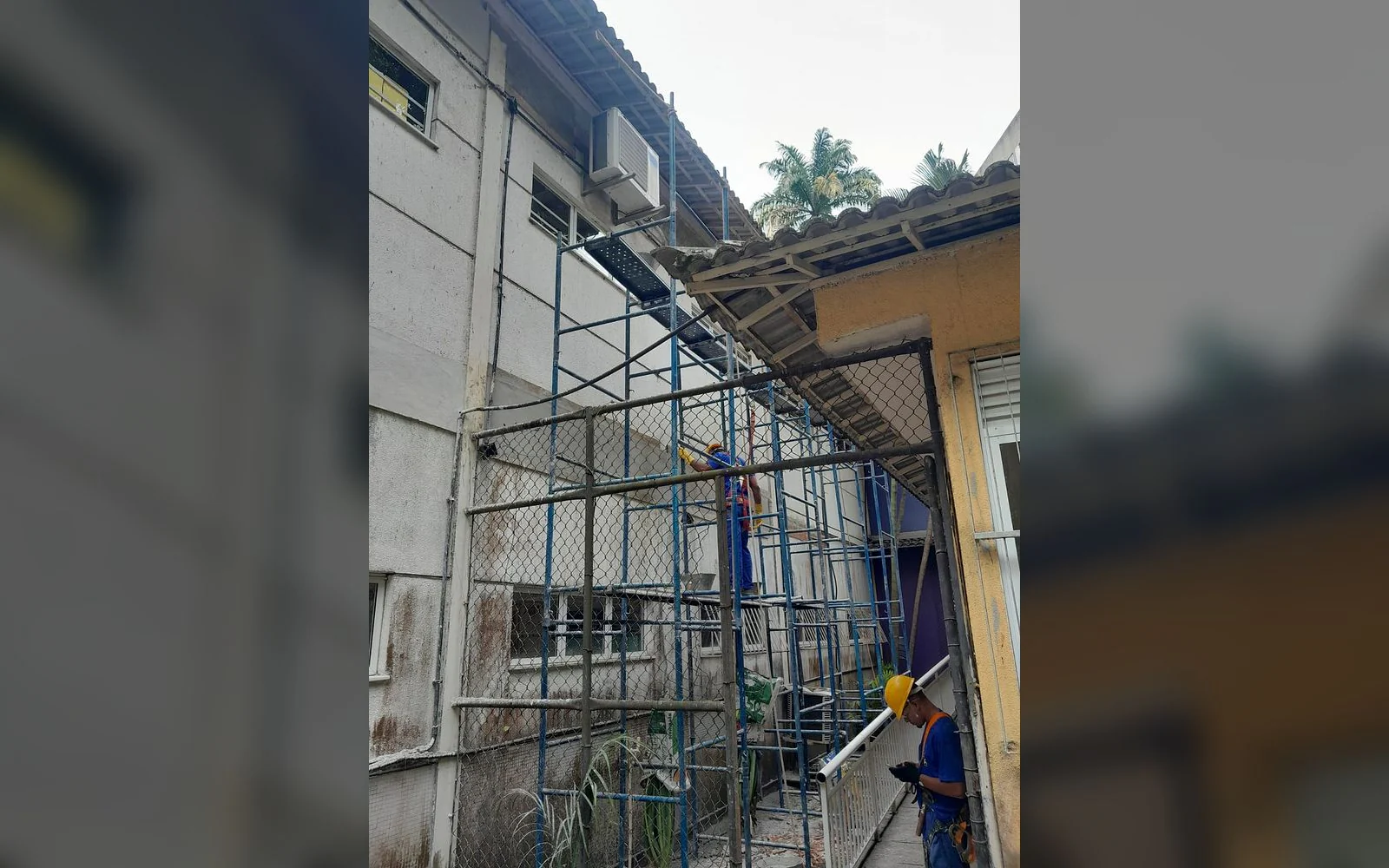 Registro 8 da equipe e dos serviços da LSA na obra de Colégio da Imaculada Conceição.