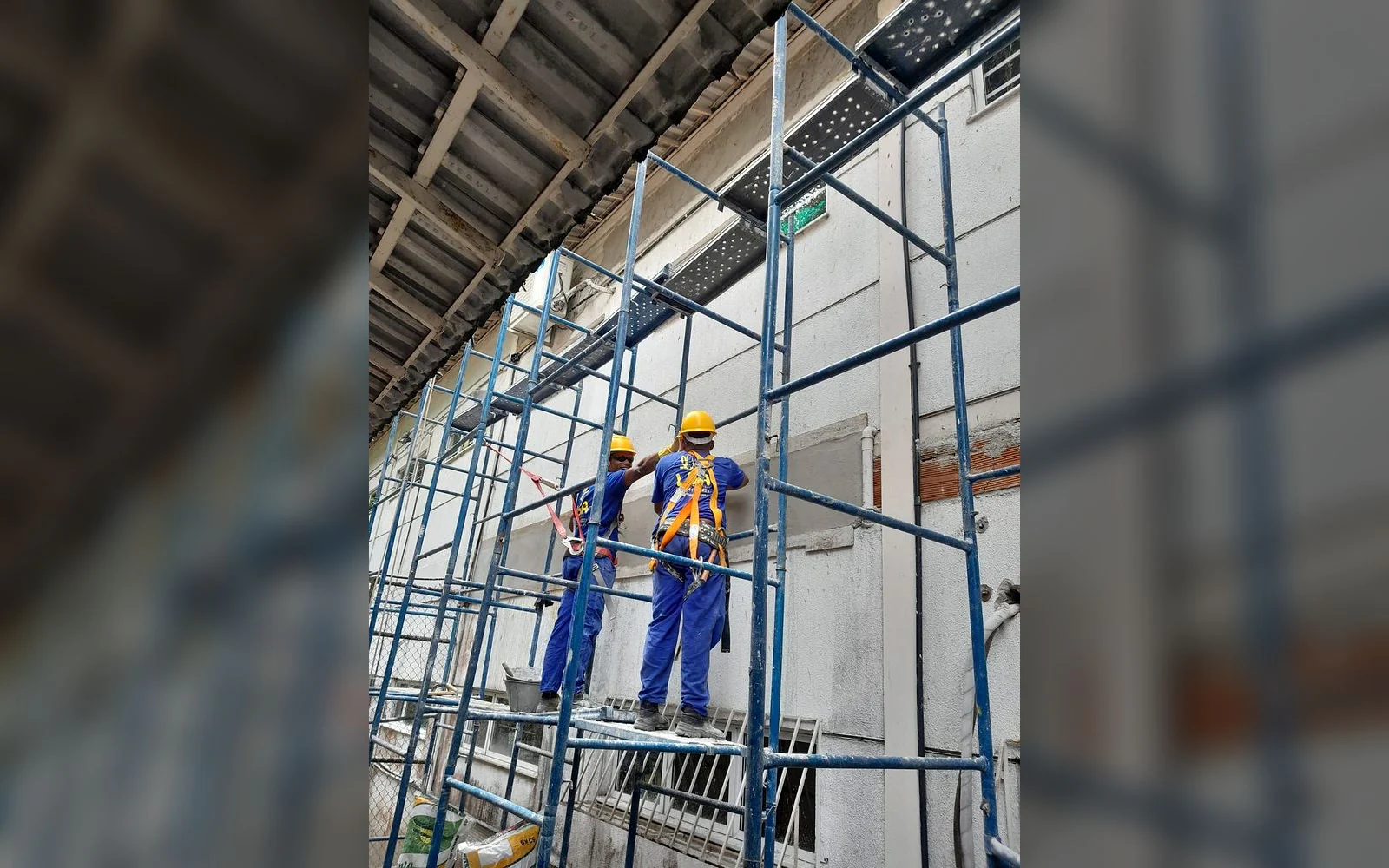 Registro 9 da equipe e dos serviços da LSA na obra de Colégio da Imaculada Conceição.