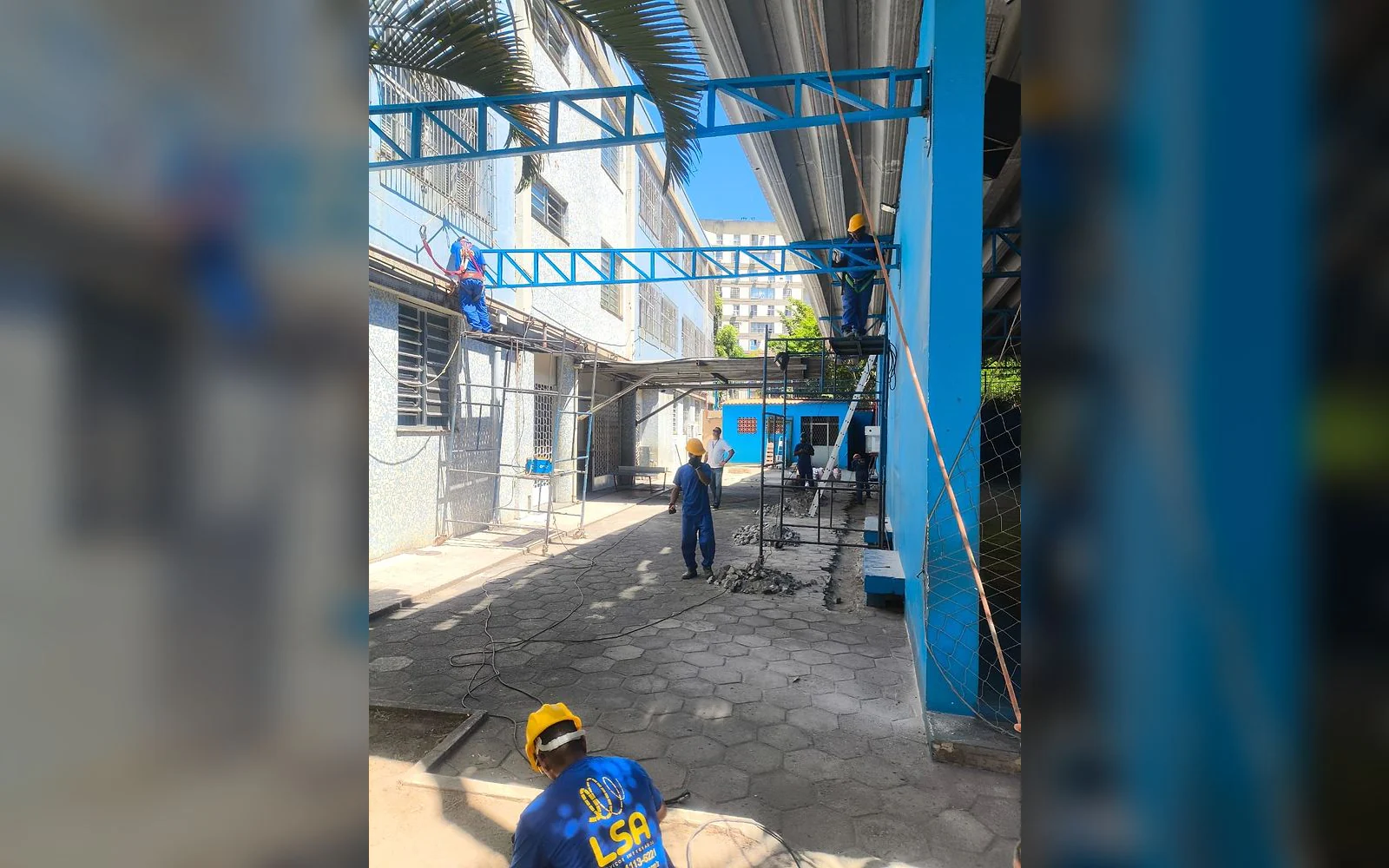 Registro 10 da equipe e dos serviços da LSA na obra de Colégio da Imaculada Conceição.