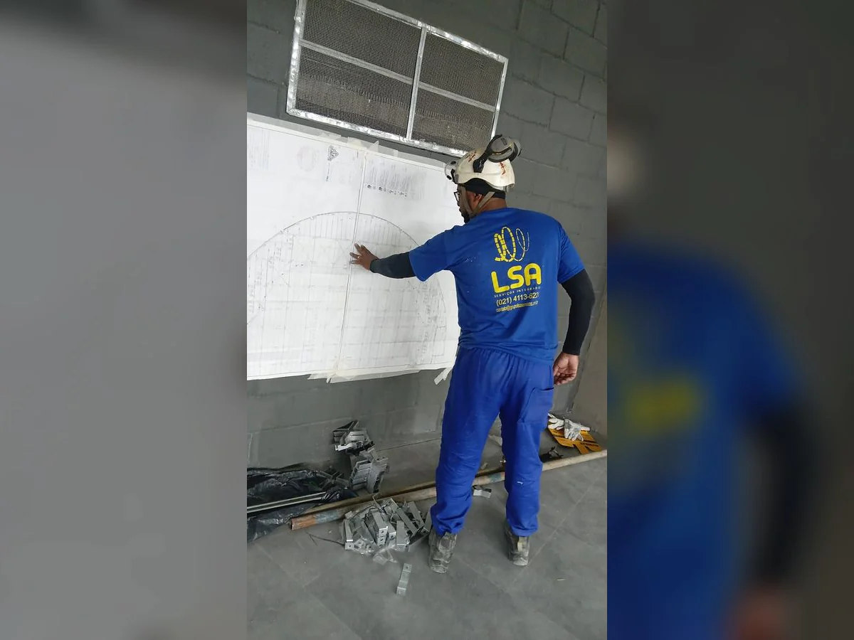 Registro 1 do serviço executado pela equipe da LSA.