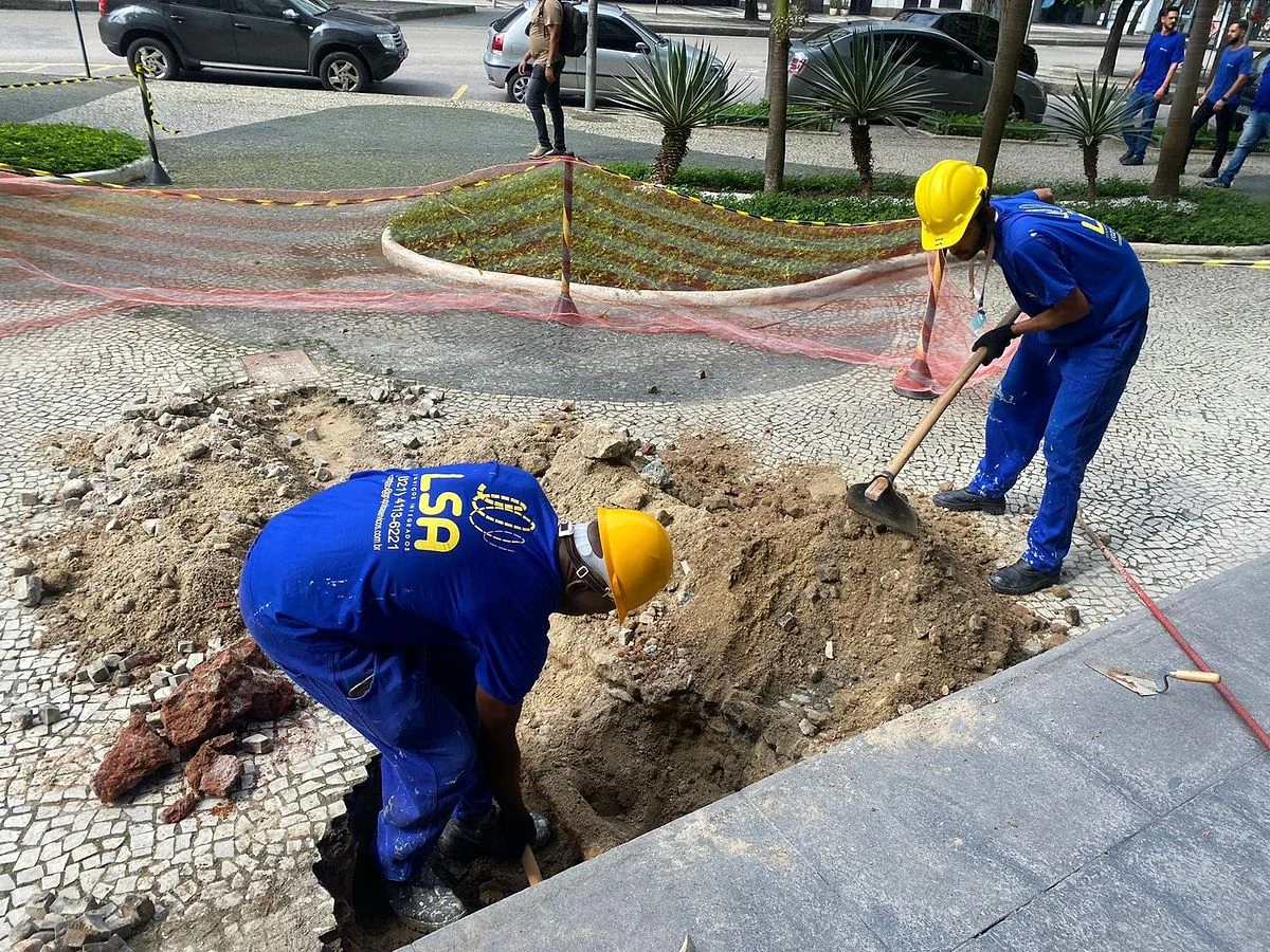 Registro 3 do serviço executado pela equipe da LSA.