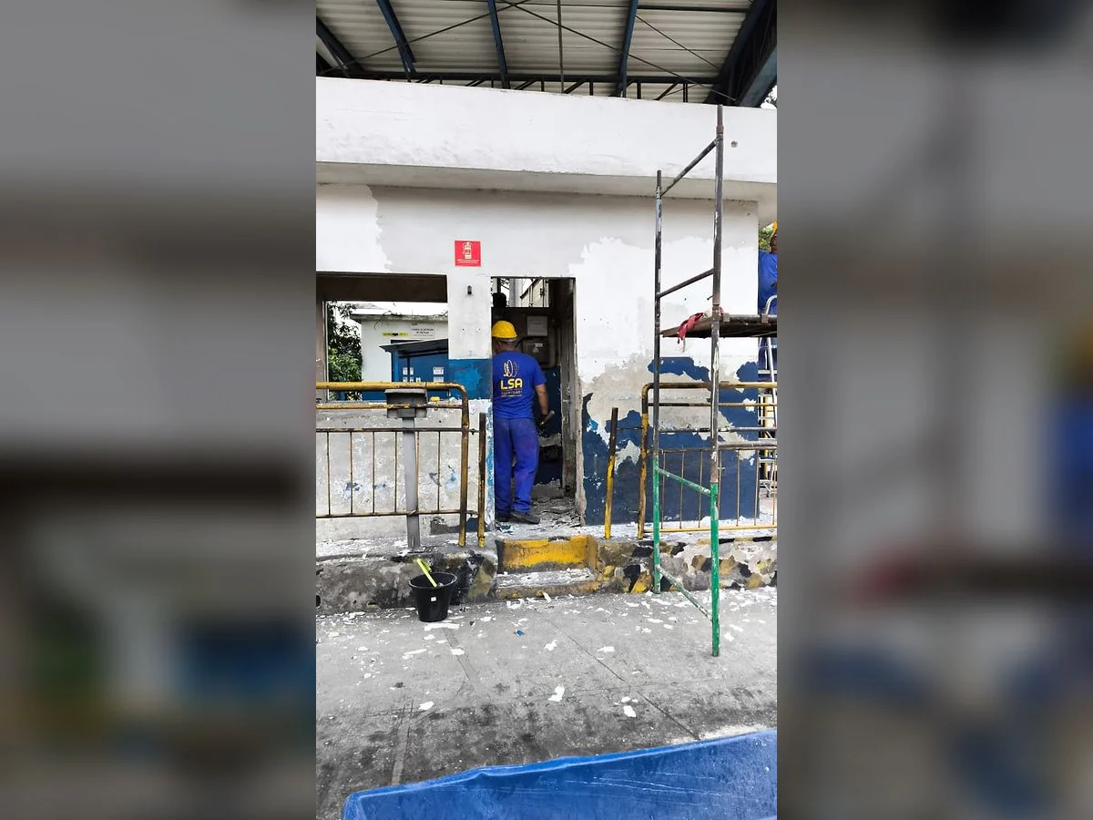 Registro 2 do serviço executado pela equipe da LSA.