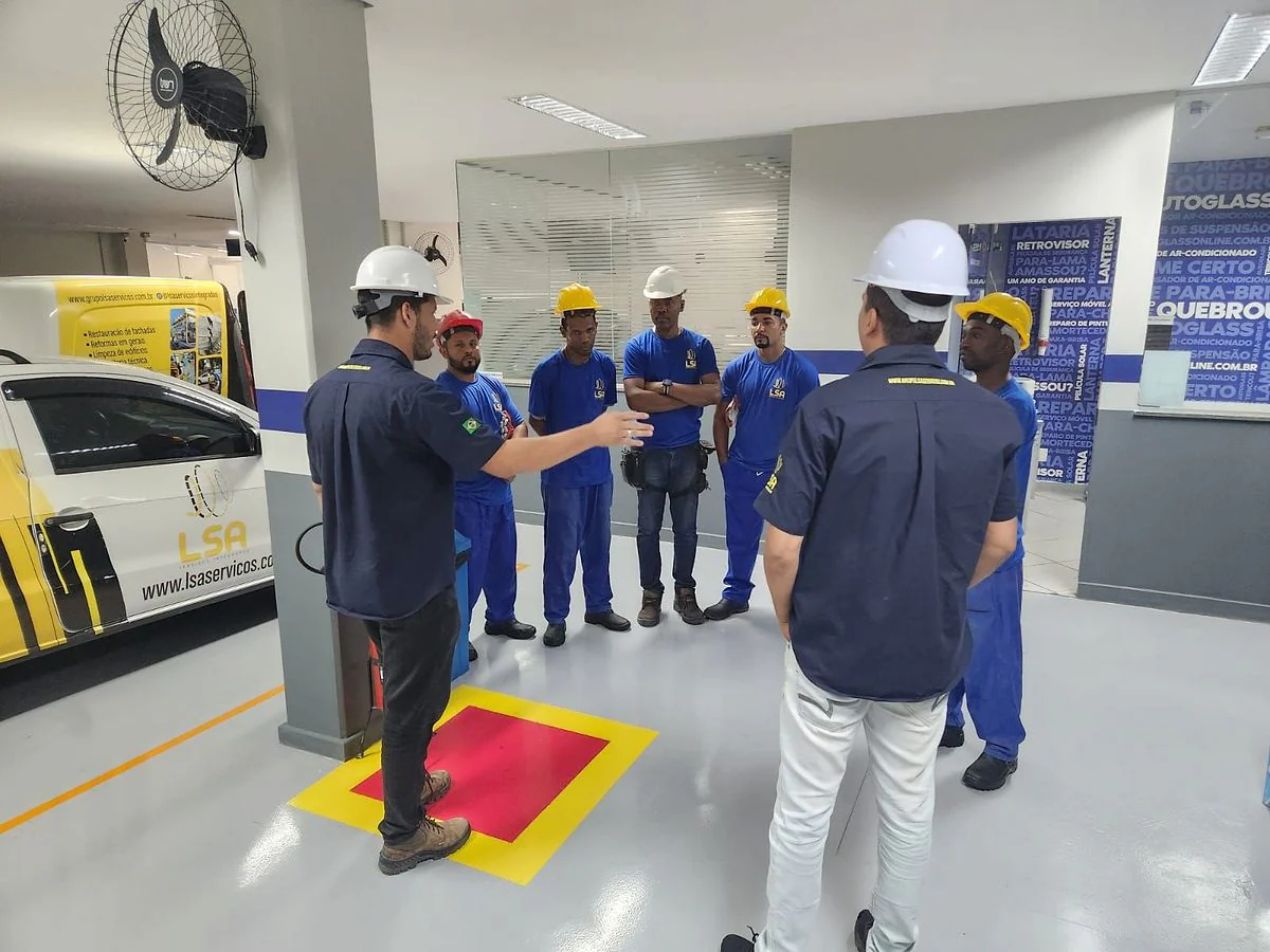 Registro 1 do serviço executado pela equipe da LSA.