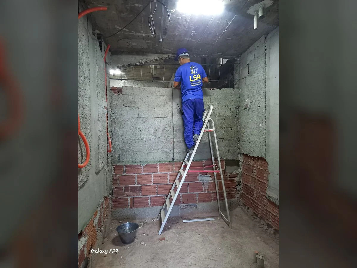 Registro 1 do serviço executado pela equipe da LSA.