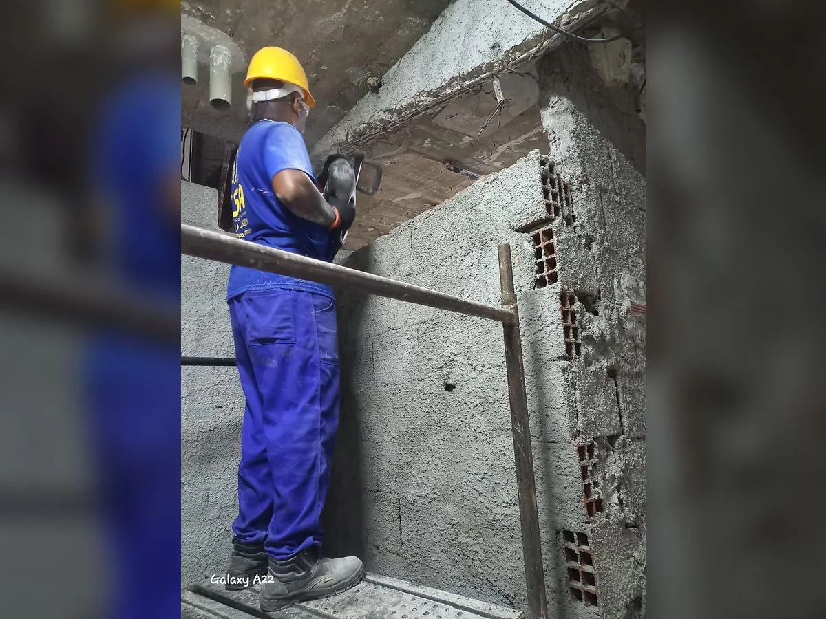 Registro 2 do serviço executado pela equipe da LSA.