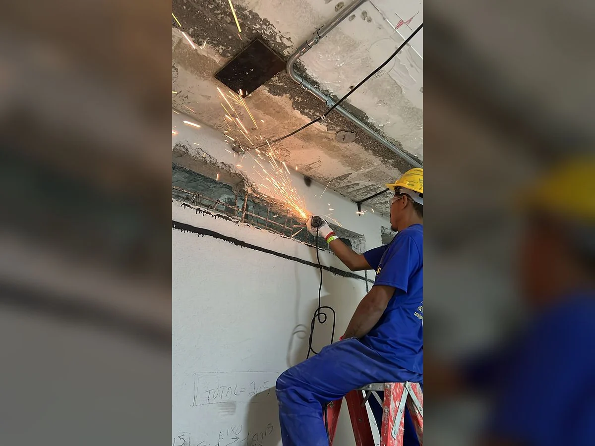 Registro 4 do serviço executado pela equipe da LSA.